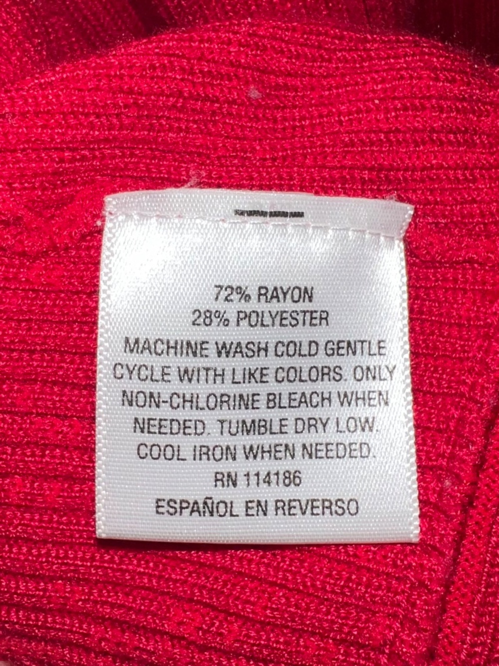 JM Collection Oversized Red Ribbed Shrug - Picture 5 of 5